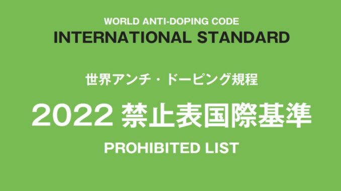 2020 禁止表国際基準 アンチドーピング